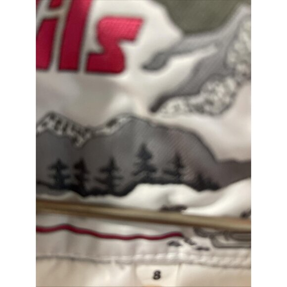 Vintage Nils Ski Suit Womens 8 Pink One Piece Insulated Snow Bib Retro 80s - Picture 5 of 12